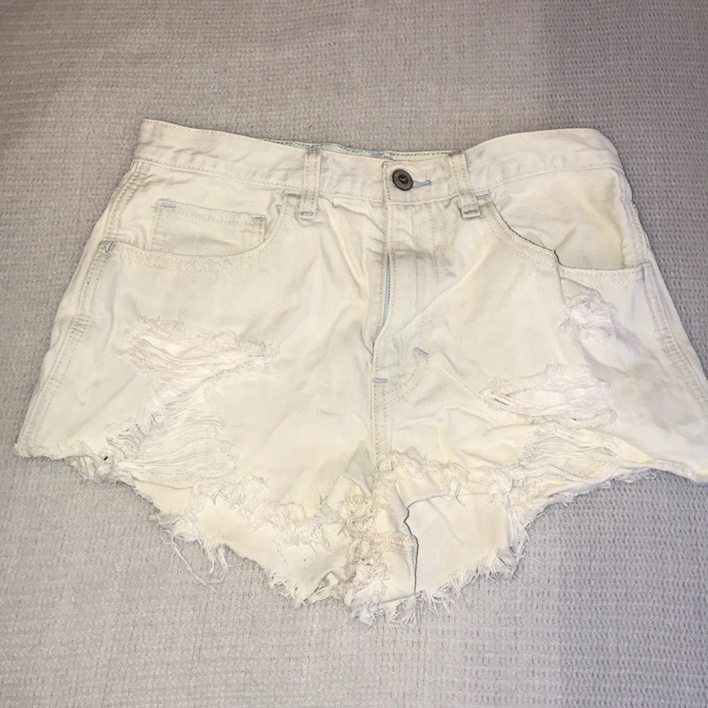 Distressed Hollister High Waisted Shorts